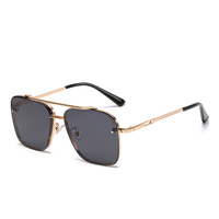 Gafas de Sol de Aviador para Mujer, Gafas de Sol de Metal Flexibles de Marca, Gafas de Sol de Lujo de Diseñador para Hombre
