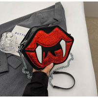 Vampire sac à bandoulière personnalisé Bucktooth lèvres sac à main femme drôle personnalité niche gothique sac forme irrégulière fabricant de sac