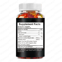 Vente en gros de 60 gommes aphrodisiaques personnalisables, extrait de racine de maca, suppléments à base de plantes pour épaissir et augmenter la circonférence, booster d'énergie