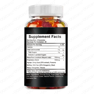 Vente en gros de 60 gommes aphrodisiaques personnalisables, extrait de racine de maca, suppléments à base de plantes pour épaissir et augmenter la circonférence, booster d'énergie - Product Image 5