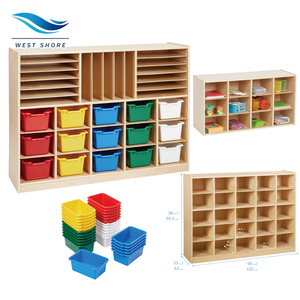 Montessori lưu trữ bằng gỗ Toddler Toddler Tủ Đồ chơi kệ tổ chức daycare mẫu giáo mầm non chăm sóc trẻ trung tâm Vườn Ươm đồ nội thất - Product Image 1