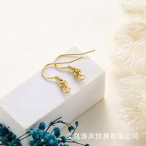 Crochets d'oreille en cuivre plaqué or pour la fabrication de boucles d'oreilles, apprêts de bijoux en forme de goutte GA0028 - Product Image 3