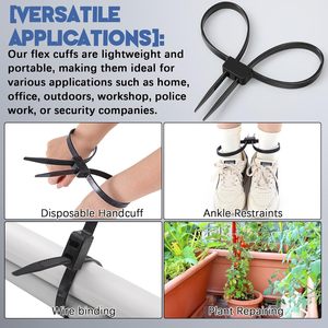 روابط بلاستيكية قوية من ووندرجون مقاس 27.5 بوصة تتحمل 250 رطلاً (أسود) -10~+70 درجة مئوية 100 قطعة/كيس - Product Image 6