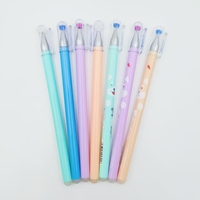 Stylos gel effaçables multicolores Kawaii personnalisés 0.7mm 1.0mm stylos à bille en plastique dessin animé conception gomme créative bureau école