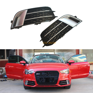 Nouvelle calandre inférieure de pare-chocs avant style RS1 en ABS noir et argent avec cache de feux antibrouillard pour <span class=keywords><strong>Audi</strong></span> A1 <span class=keywords><strong>S1</strong></span> 8X 2013-2015 - Product Image 3