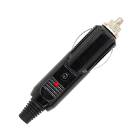 12V/24V voiture allume-cigare haute puissance prise mâle prise voiture allume-cigare chargeur adaptateur prise avec 5-8A fusible lumière LED