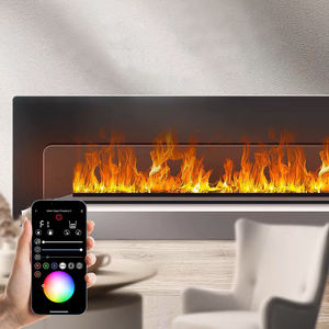 Cheminée à vapeur 3D à ultrasons avec sortie de brume réglable, télécommande, minuterie, protection contre la surchauffe pour la décoration de chambre d'hôtel - Product Image 2