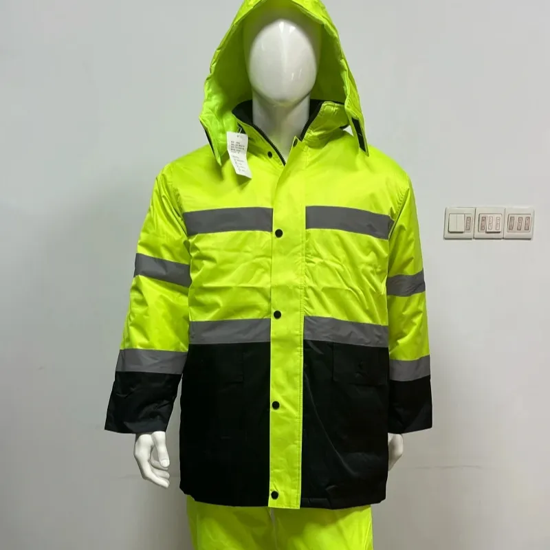 Gelb/Navy Coal Mining Wasserdicht 3 In 1 Hi Vis Reflective Safety Workwear Arbeit warmer Winter jacken mantel