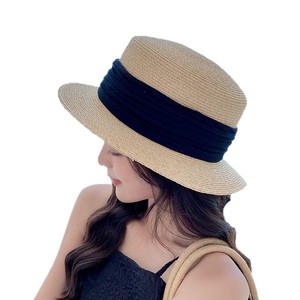 Sombrero de Paja <span class=keywords><strong>Rafia</strong></span> Fino para Mujer, Estilo Francés, Simple, para Verano, Playa, Vacaciones, Protección Solar, 56-58cm - Product Image 5