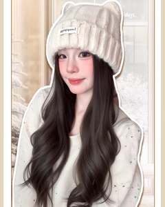 Vente en gros, extensions de cheveux, bonnet de sport, perruque ondulée, perruque avec bonnet, bonnets avec perruques - Product Image 5