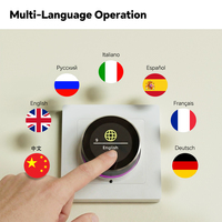 Termostato Inteligente Wifi RKHK Tuya OEM con Pantalla LCD, Perilla Redonda, Panel de Interruptores con Interfaz de Usuario Personalizada para Calefacción por Suelo Radiante Eléctrico/de Agua/Caldera
