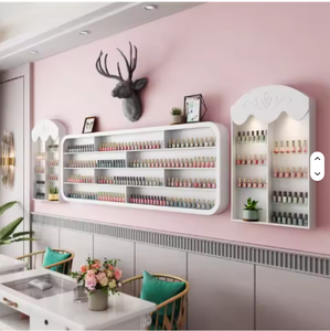 Support d'affichage pour salon de manucure, étagère murale pour vernis à ongles avec éclairage - Product Image 2