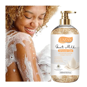 Gel Mandi susu kambing kolagen organik, cairan pelembap grosir parfum feminin pemutih Eksfoliasi tubuh - Product Image 1