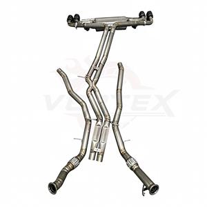 Échappement Catback Vortex Titanium Raw avec silencieux central et embouts en carbone quadruples pour Porsche Cayenne 9Y0 4.0T - Mod Pipeline - Product Image 3
