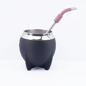 ถ้วยหนัง Mate หรูหราขนาด 261 มล. พร้อม Bombilla อาร์เจนตินา Yerba สําหรับผู้ใหญ่รูปร่างถ้วยท้องสําหรับของขวัญ - Product Image 3