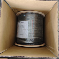 Cable de Fibra Óptica Plano para Exteriores FTTH Aéreo G652D G657A1 Monomodo de 1 Núcleo con Cubierta LSZH y Mensajero de Acero/FRP, Rollo de 1000M