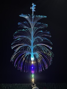 HB IP65 không thấm nước năng lượng mặt trời Powered LED sợi quang Cây giáng sinh ngoài trời Đèn sân vườn có thể điều chỉnh nhiệt độ màu cao CRI - Product Image 3