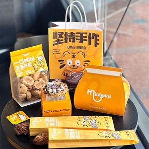 Bolsa de Papel Kraft Blanca Personalizada de Grado Alimenticio para Postres, Pan, Pizza, Sushi, Comida para Llevar, Bolsa de Papel para Hornear con Logotipo Impreso - Product Image 3