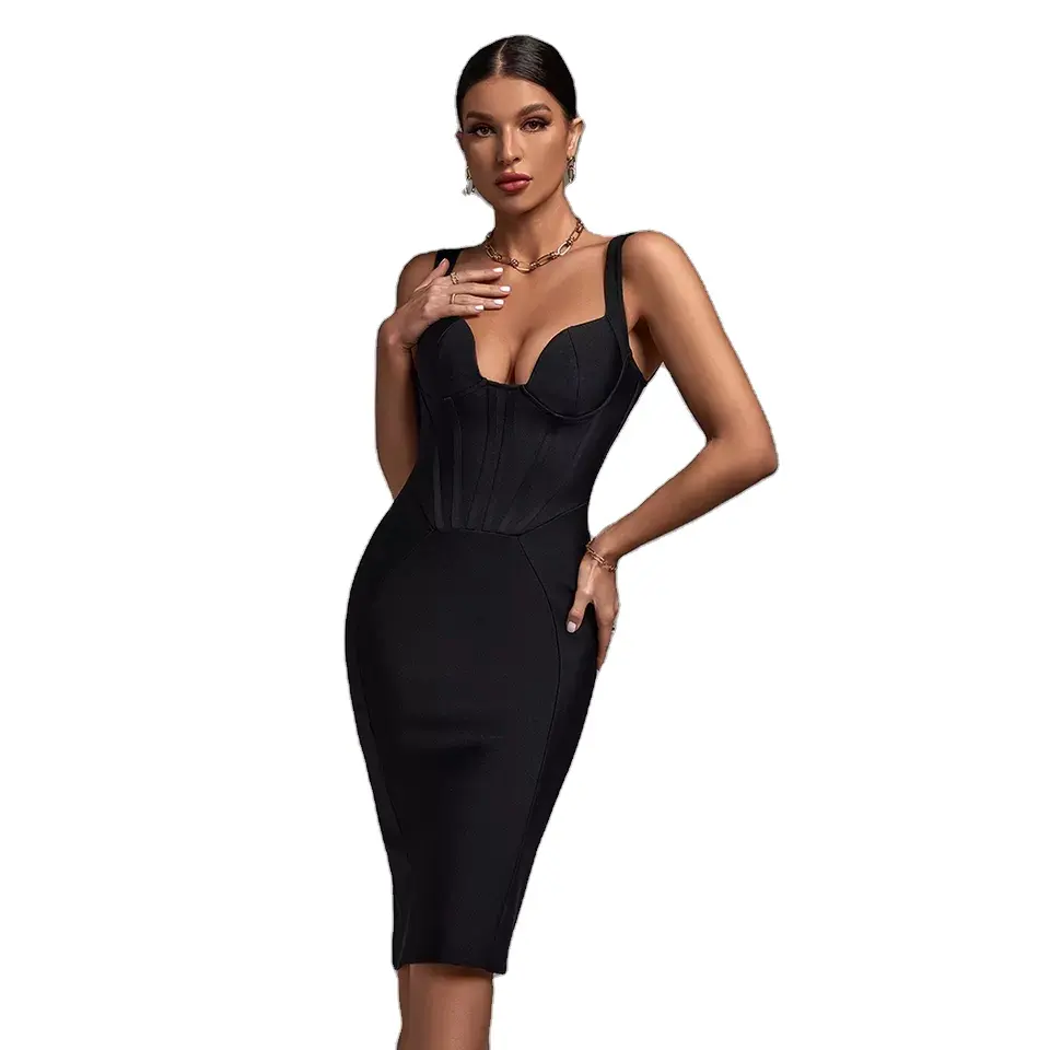 2022 Hot Sales Fashion Cut Out Summer Party Elegant Sleeveless Bodycon Slit Dress Empire Waist Ladies Casual Dresses