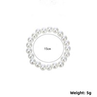 Nouveau Bracelet Manchette Unisexe Élastique en Perles d'Imitation et Perles en Plastique Superposées, Style Classique Vintage Rétro, Idéal Cadeau