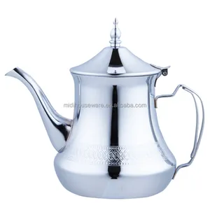 阿拉伯加热底座咖啡机土耳其茶壶气体感应摩洛哥金属茶壶与花设计