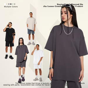 เสื้อยืดแขนสั้นทรงหลวม สปอร์ต สีพื้น ผ้าขนนุ่ม ระบายอากาศดี น้ำหนัก 230 กรัม รุ่นสปริง/ซัมเมอร์ 2026 สำหรับผู้ชาย - Product Image 2