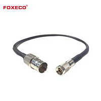 Adaptador Coaxial FOXECO Personalizable DIN Macho a Mini BNC Hembra para Mantenimiento y Pruebas de Equipos