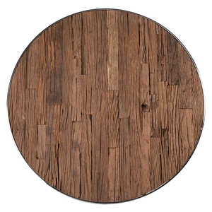 Meilleure collection de luxe de designers, table à manger pliable de style européen, bois massif recyclé, meubles de salle à manger en acier inoxydable - Product Image 4