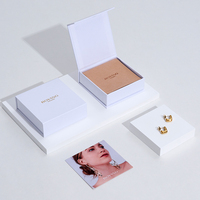 Boîte d'emballage pour bijoux avec fermeture magnétique de style livre, écologique, avec logo personnalisé