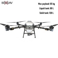 Dron Agrícola BROUAV OEM ODM con Bomba Pulverizadora de 100 Litros, Alta Productividad, 1 Año de Garantía