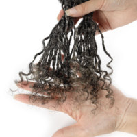 Extensions de cheveux bouclés premium, couleur sel et poivre #   Extensions de dreadlocks blondes faites à la main de 8 pouces (0,2 cm) – Vente en gros usine