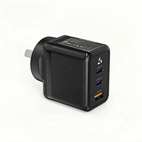 Chargeur GaN PD 45W personnalisé, prise AU, certifié SAA, adaptateur mural de charge rapide 3 en 1 pour ordinateur portable, tablette, iPhone, téléphone portable Android