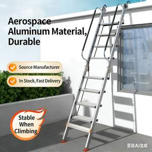 多功能铝合金伸缩梯：可折叠家用阁楼直梯 - Product Image 3