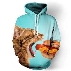 Venta caliente Animal de los hombres de impresión de poliéster Anime sudaderas con capucha suéter Navidad Sudadera con capucha - Product Image 3