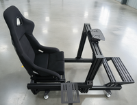 Cockpit de simulation de course en aluminium 4080 personnalisable OEM avec siège réglable et support de pédale – Kit de simulateur de conduite VR DIY