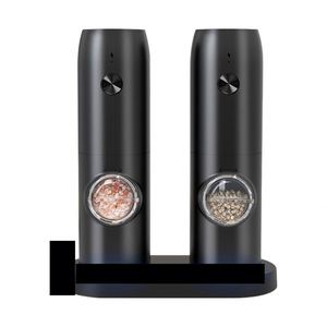 Adjustable Coarseness Stainless Steel Eco-Friendly Dishwasher Safe Manual Salt and <b>Pepper</b> <b>Grinder</b> Mill Set with LED Light - Product Image 2