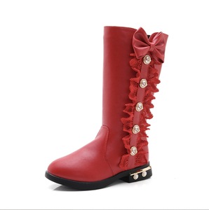 Mix color inverno bambini bambina bambini tacchi alti stivali lunghi alla coscia scarpe - Product Image 6