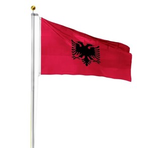 Bandera Nacional de Albania de 3x5 pies, 100% Poliéster, Diseño Personalizado, Venta al Por Mayor, Fabricante Chino - Product Image 2