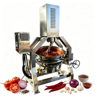 Marmite de cuisson professionnelle électrique à double enveloppe pour porridge, nouilles, soupes, bouillons d'os et ragoûts, avec chauffage au gaz et à vapeur