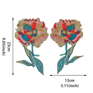 <span class=keywords><strong>Broderie</strong></span> en dentelle 3D florale perlée, applique de <span class=keywords><strong>broderie</strong></span>, patch de dentelle florale pour vêtements, robes, robes de mariée, couture de vêtements - Product Image 4