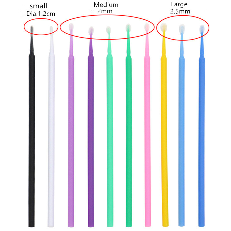 Многофункциональные принадлежности для татуировок, аксессуары для макияжа, микро-палочки для наращивания ресниц, одноразовая палочка для чистки ногтей, кисть для румян