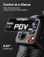 Stabilisateur Hohem M6 Kit Cardan pour Smartphone, Cardan de Téléphone 3 Axes avec Capteur de Suivi IA Magnétique