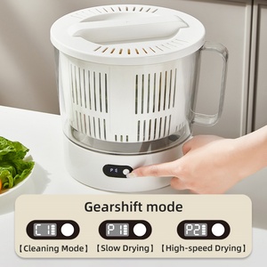 Deshidratador de Verduras de Plástico, Herramienta de Cocina Manual y Eléctrica con Colador para Lavar y Escurrir Verduras para Uso Doméstico - Product Image 2