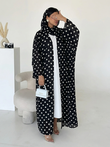 Vestido largo hasta el suelo Leduo personalizado, nuevo estilo con lunares, transpirable, modesto, estilo holgado, Abaya para musulmanas. - Product Image 3