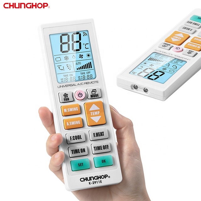 Chunghop K-2911E Universal Ac Remote IR air Conditioner Remote Control for Panasonic Galanz Carrier Tcl Hitachi Etc