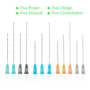 Marka özel 18G 21G 22G 23G 50mm <span class=keywords><strong>Derma</strong></span> dolgu mikro kanül yüz kalça göğüs enjeksiyon dolgu Canulas - Product Image 4