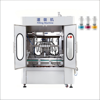 Machine de remplissage automatique de savon liquide, 8 buses, 1000 ml, contrôlée par PLC, à entraînement électrique, pour bouteilles en plastique, barils métalliques, tubes