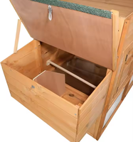 Grand poulailler Cabane à lapins en bois pour cage à volailles en plein air Boîte de jardin avec piste et porte de ventilation