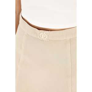 Falda acampanada de gabardina para mujer Polo Ralph Lauren, cintura regular, algodón y fibra de bambú, ajuste cómodo 18188ETK - Product Image 1