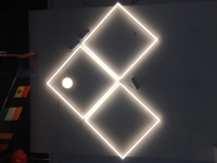 Panel de Luz LED Plano de 48w con Iluminación Lateral, 3000K-6500K, Luces de Techo de Superficie para Cocina, Baño y Oficina